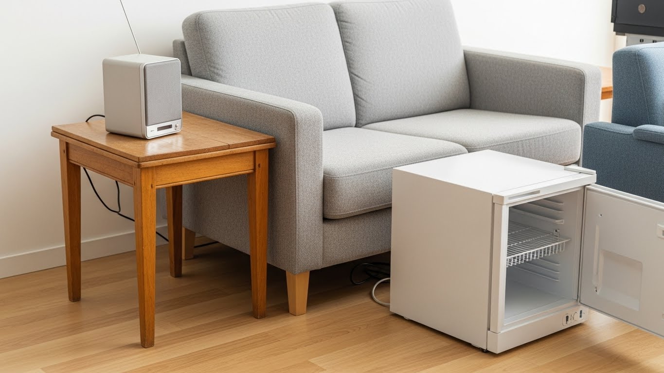 作業前の散らかった部屋